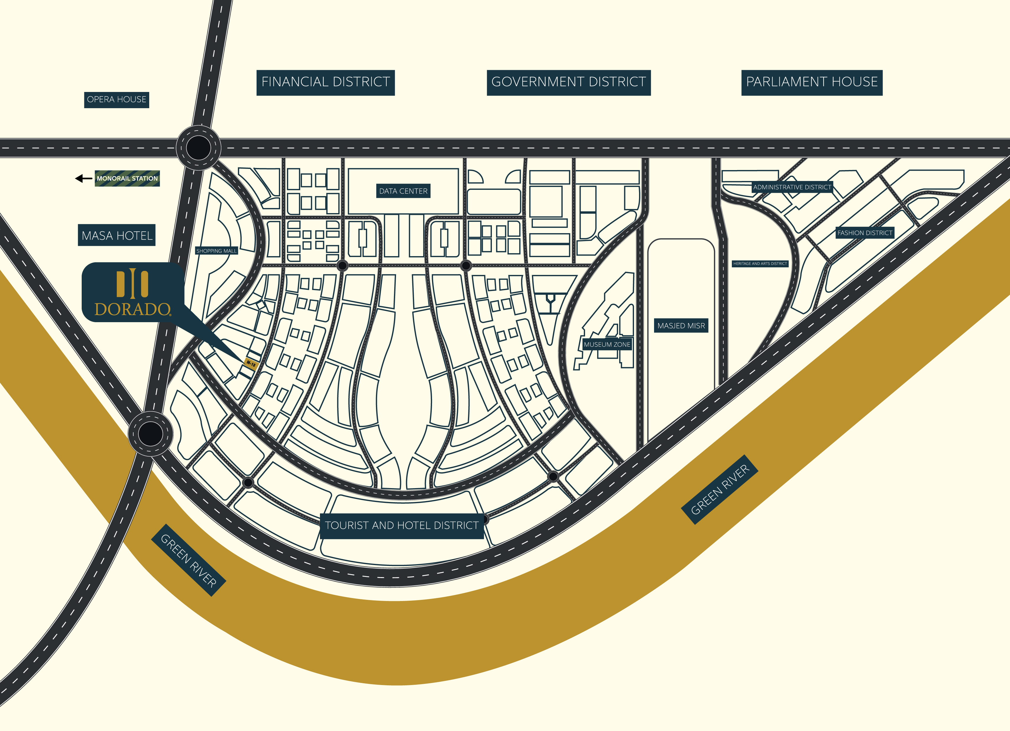 مول دورادو العاصمة الإدارية الجديدةMall Dorado New Capital تجاري - اداري - طبي