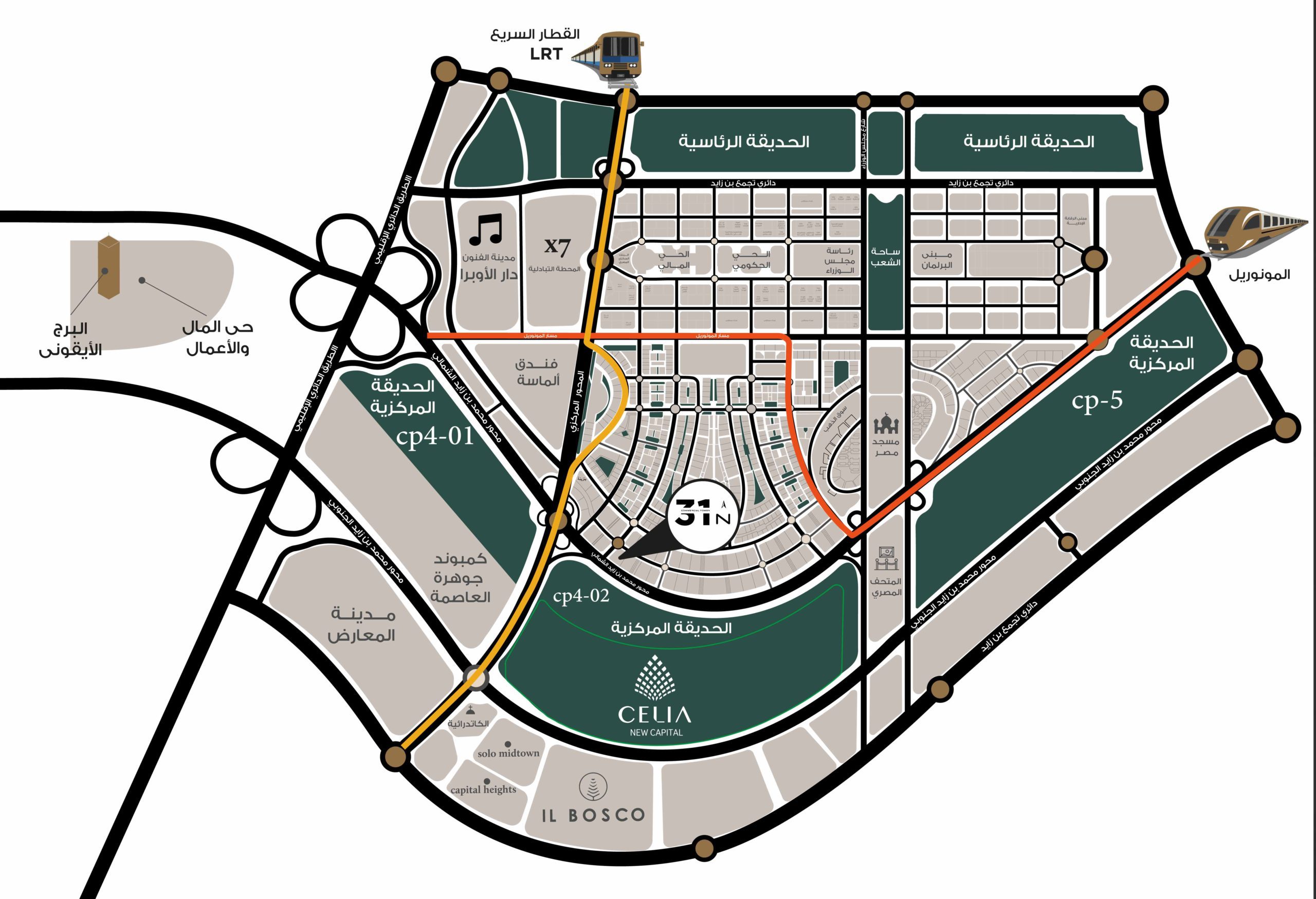  نورث 31 تاور العاصمة الإدارية الجديدةMall North 31 Tower New Capital تجاري - اداري - طبي - فندقي