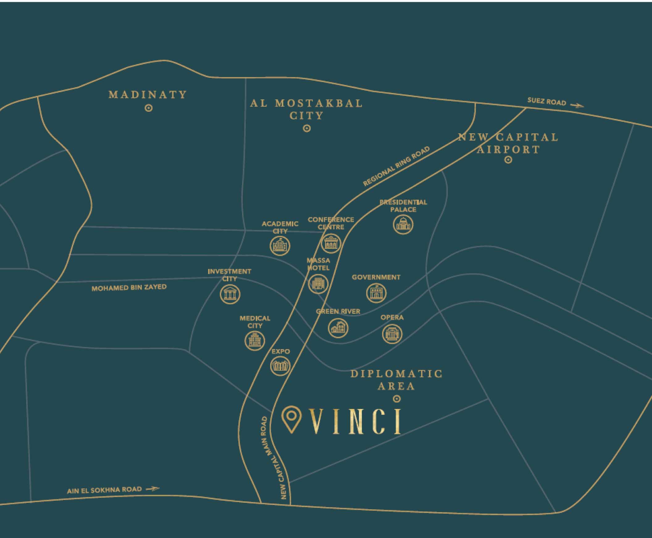 كمبوند فينشي العاصمة الادارية الجديدة - Compound Vinci New Capitalسكني
