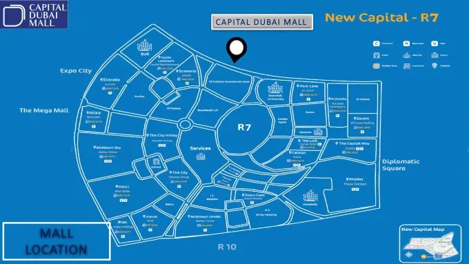 مول كابيتال دبي العاصمة الإدارية الجديدةMall Capital Dubai New Capital تجاري