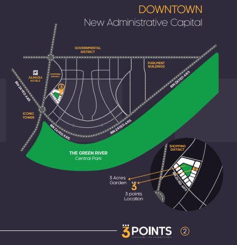 مول بوينت 3 العاصمة الإدارية الجديدةMall Points 3 New Capital تجاري - اداري - طبي