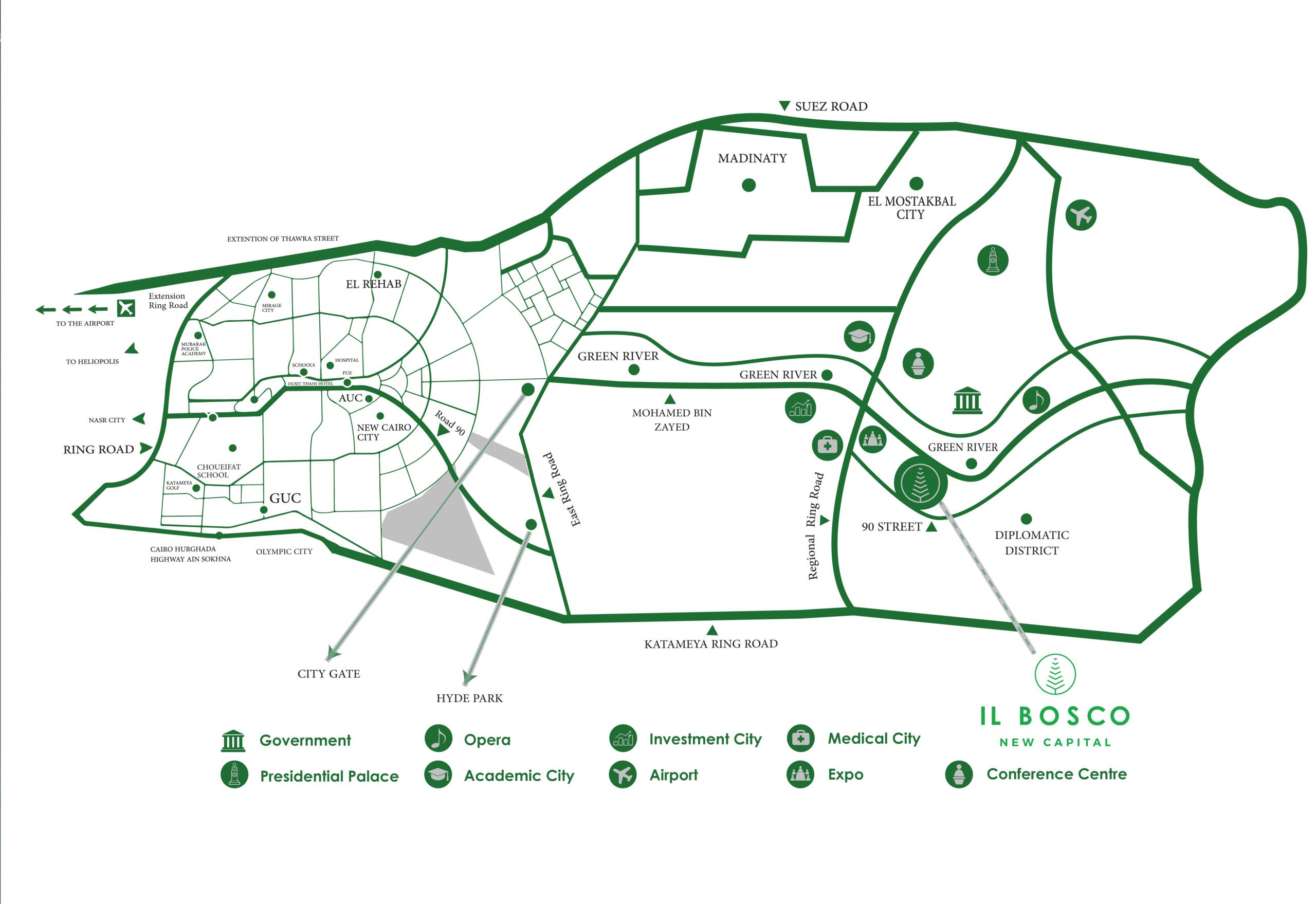  كمبوند البوسكو العاصمة الإدارية الجديدةCompound Il Bosco New Capital  سكني