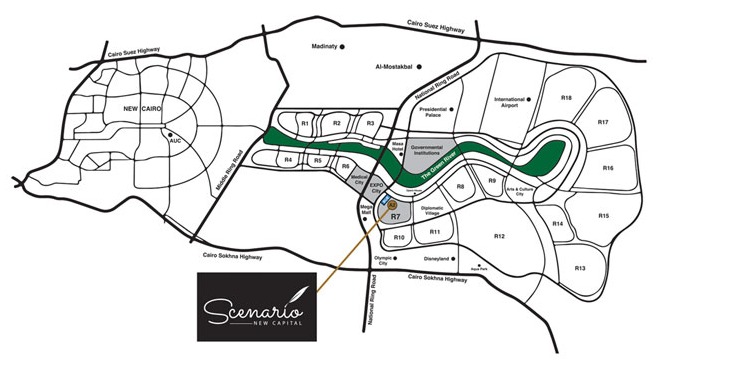 كمبوند سيناريو العاصمة الإدارية الجديدة - Compound Scenario New Capitalسكني