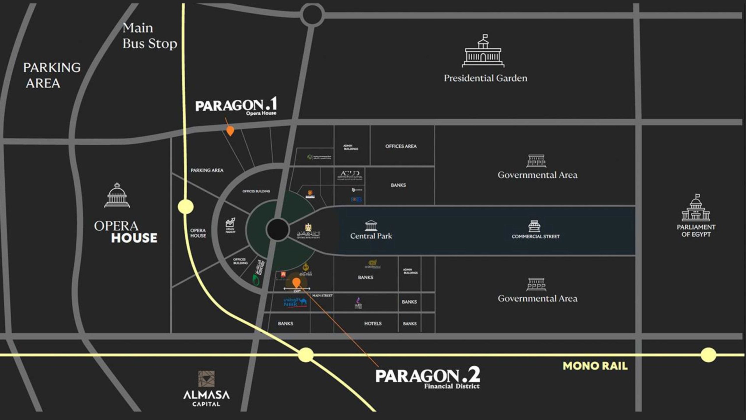 مول باراجون 2 العاصمة الإدارية الجديدة - Mall Paragon 2 New Capitalتجاري - اداري