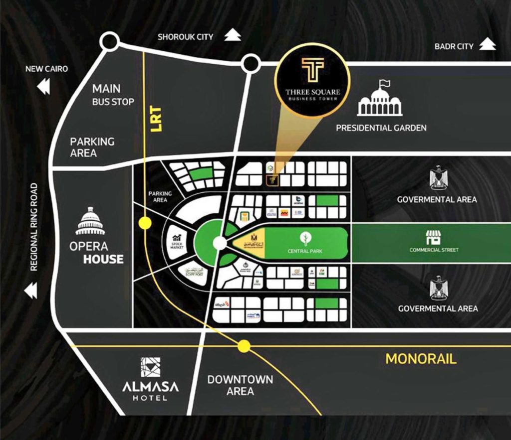 مول ثري سكوير العاصمة الإدارية الجديدةMall Three Square New Capital اداري