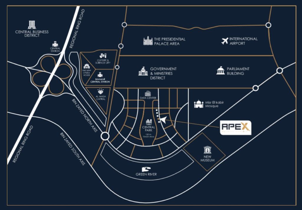 مول ابكس بيزنس كومبلكس العاصمة الإدارية الجديدةMall Apex Business Complex New Capital تجاري - اداري - طبي - فندقي