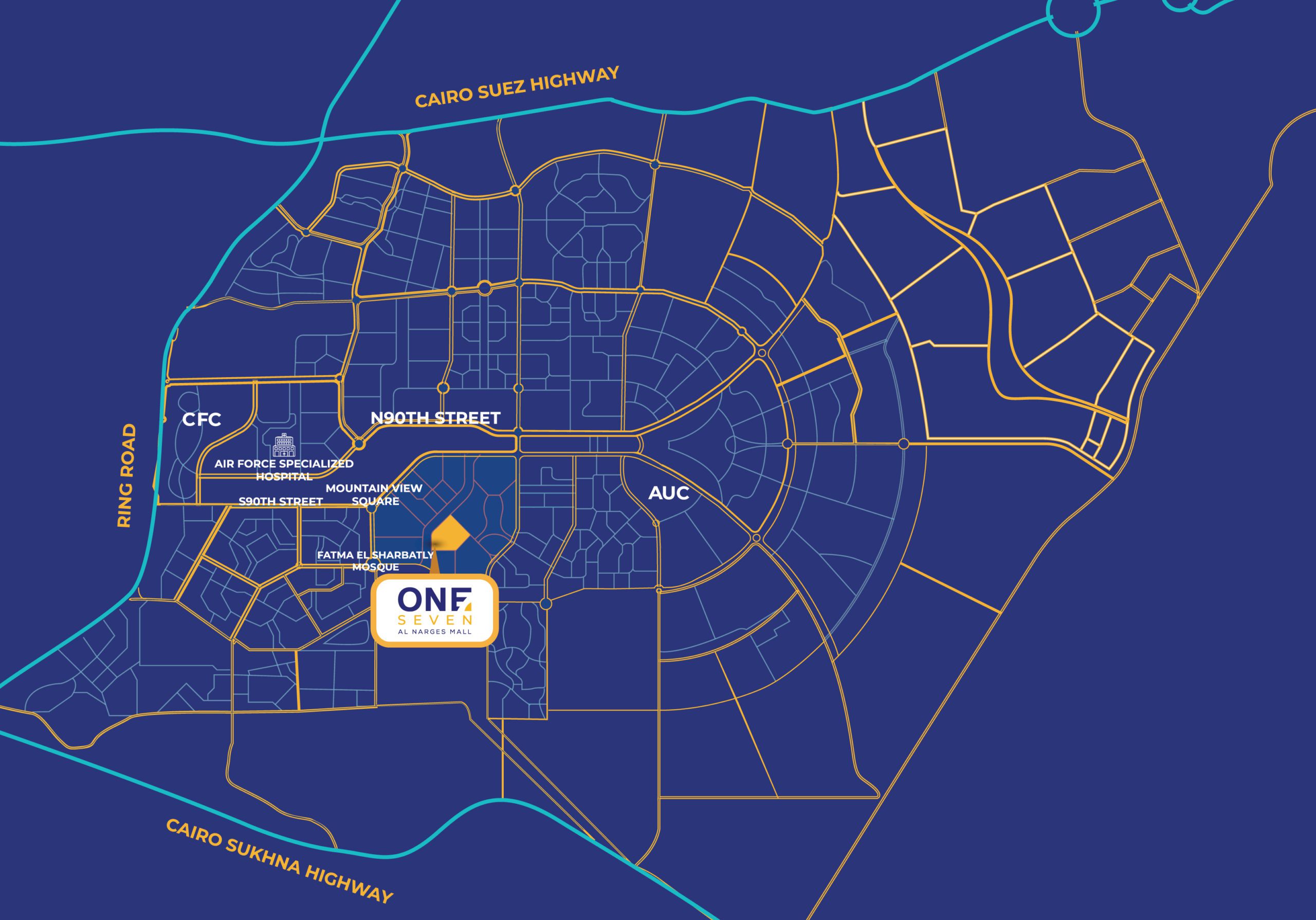 مول وان 7 البنفسج التجمع الخامس - Mall One Seven AL Banafseg Fifth Settlement