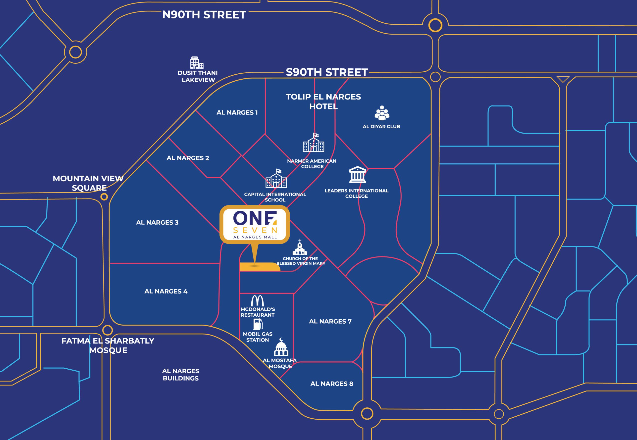 مول وان 7 البنفسج التجمع الخامس - Mall One Seven AL Banafseg Fifth Settlement