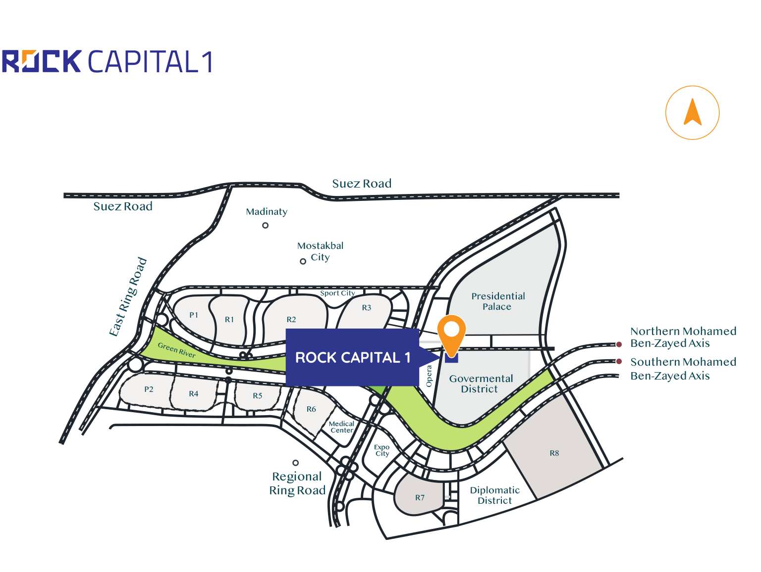 مول روك كابيتال 1 العاصمة الإدارية الجديدة - Mall Rock Capital 1 New Capitalتجاري - اداري