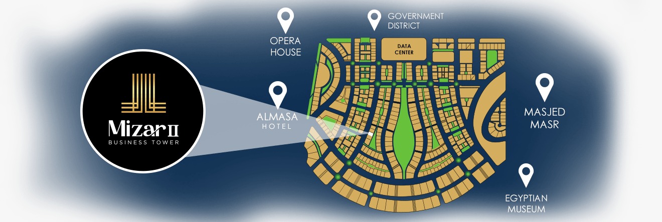 مول ميزار2 بيزنس تاور العاصمة الإدارية الجديدة - Mall Mizar 2 Business Tower New Capitalتجاري - اداري - طبي