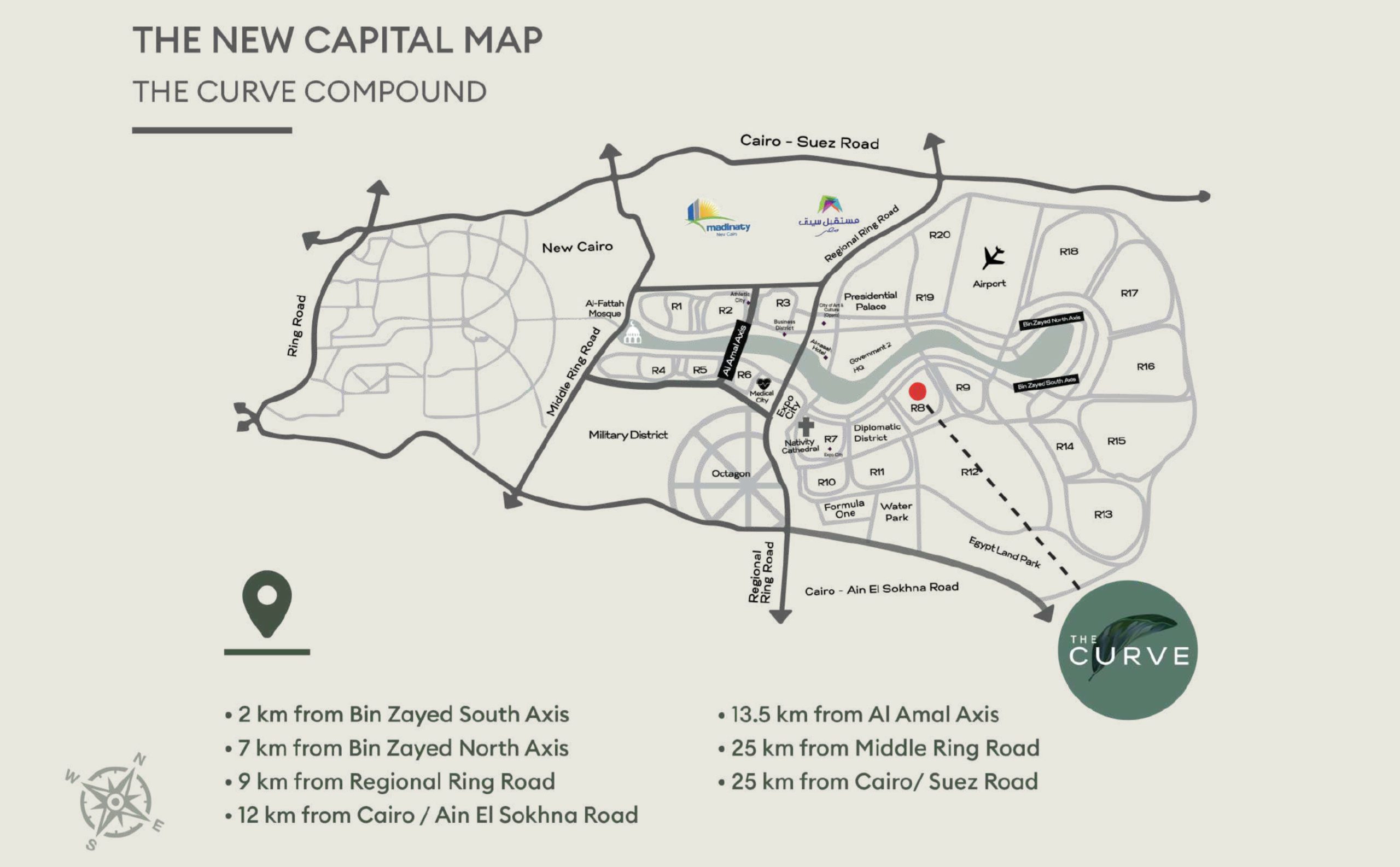 كمبوند ذا كيرف العاصمة الإدارية الجديدة - Compound The Curve New Capital‎سكني