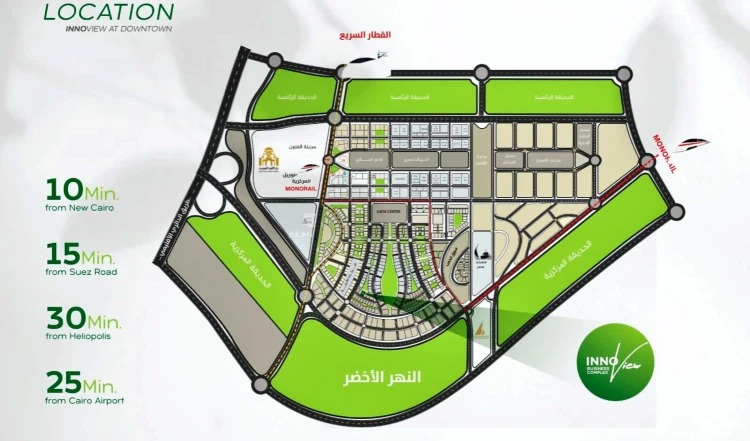 مول ان فيو العاصمة الإدارية الجديدة - Mall Inno View New Capitalتجاري - اداري