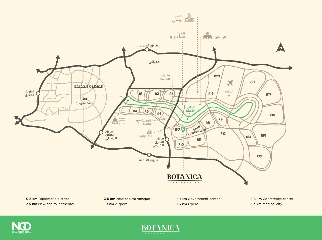 كمبوند بوتانيكا العاصمة الإدارية الجديدة - Compound Botanica New Capitalسكني