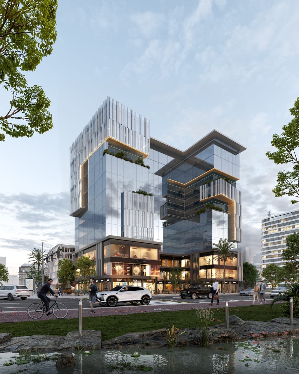 مطعم 25م علي واجهة المشروع (العاصمة الإدارية)