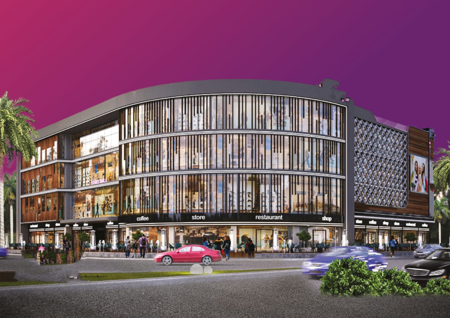 محل دور أرضي علي واجهة المول (العاصمة الإدارية)