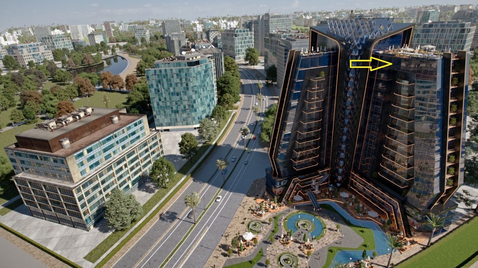 مكتب إداري واجهة بالداون تاون (العاصمة الإدارية)