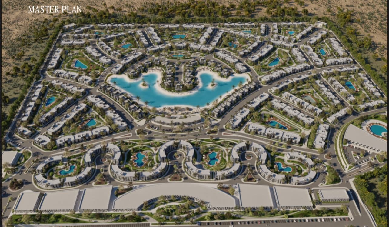 شالية في الساحل الشمالي علي حمام السباحة مباشرة