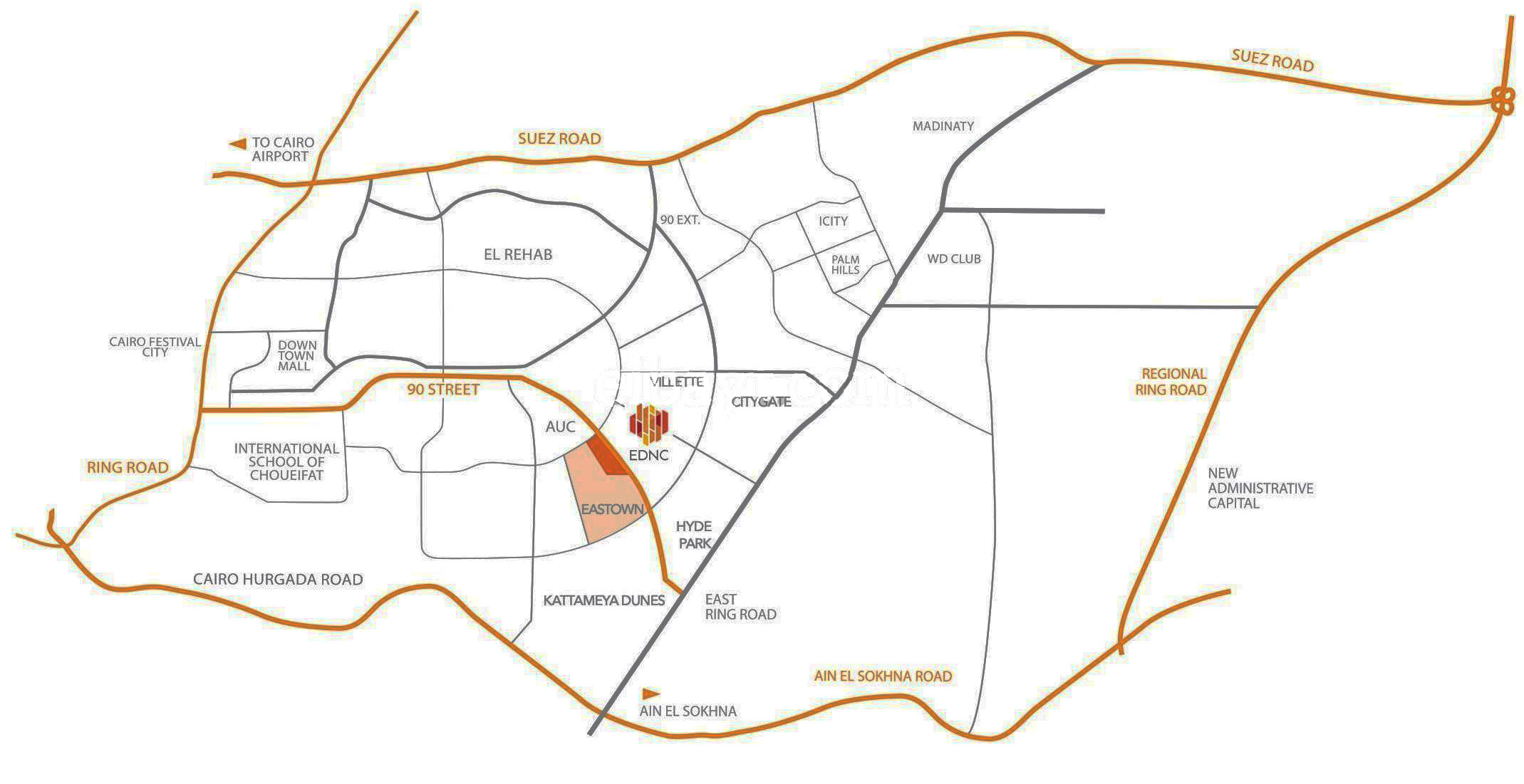 مول ايست تاون ديستركت التجمع الخامس - Mall Eastown District EDNC Fifth Settlement